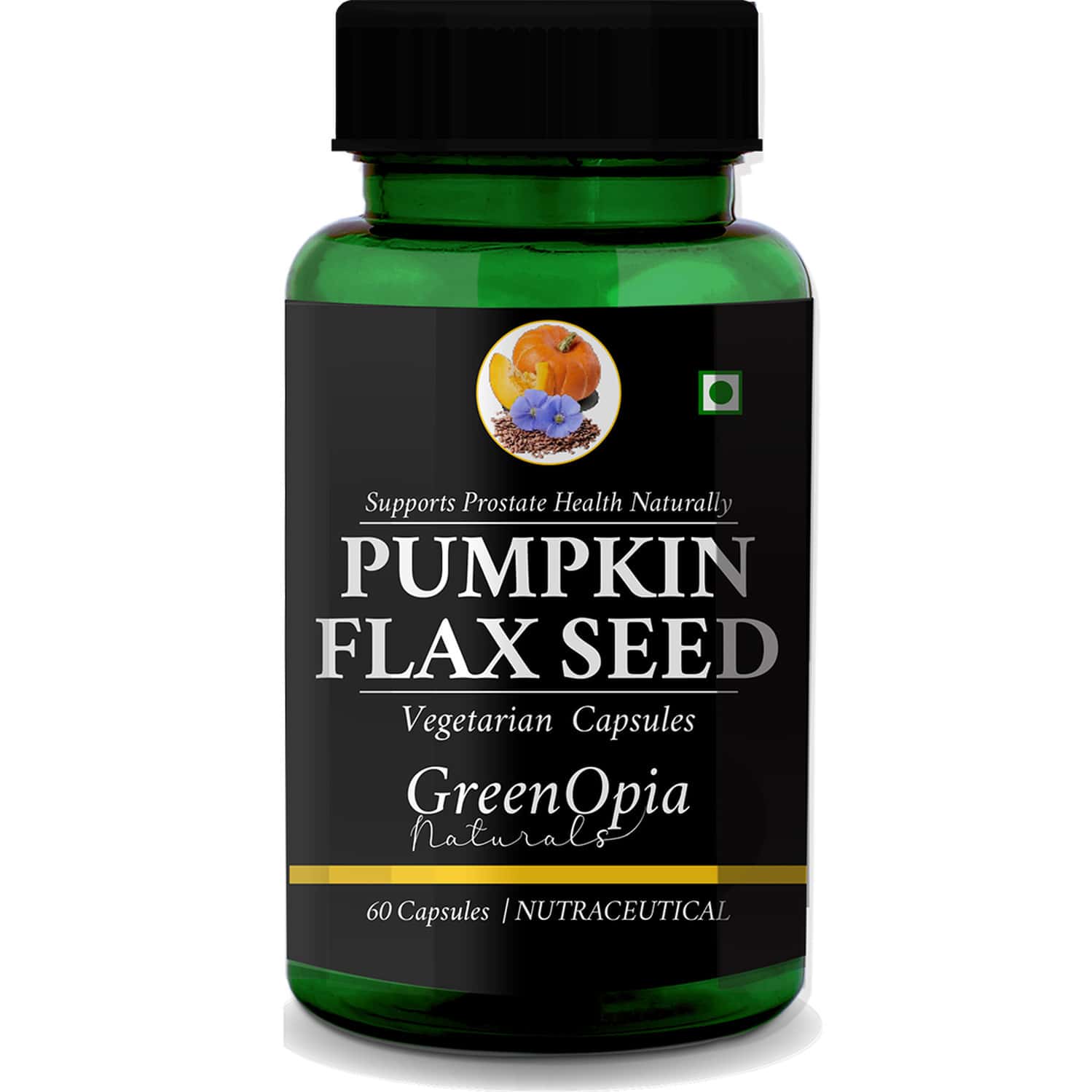 Greenopia Pumpkin And Flaxseed Oil 60 Liquid Filled Vegetarian Capsules