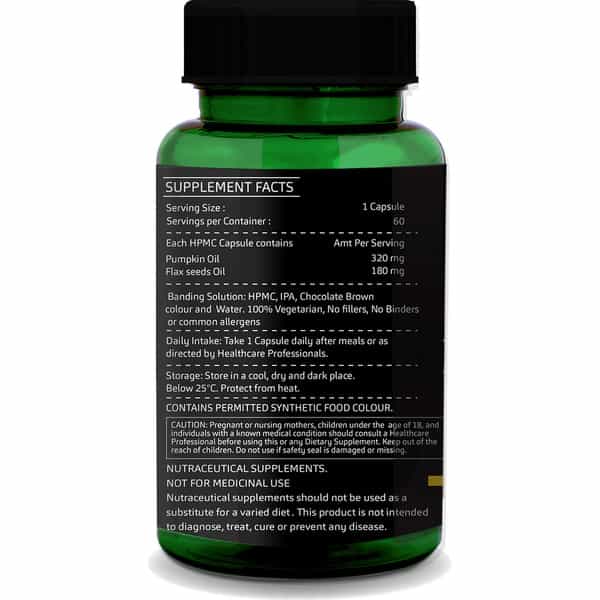 Greenopia Pumpkin And Flaxseed Oil 60 Liquid Filled Vegetarian Capsules