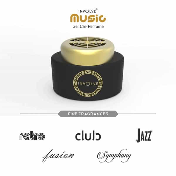 Involve Music Jazz Fragrance Gel Car Perfume With Drivfresh - Water Based Car Fragrance - Imus02
