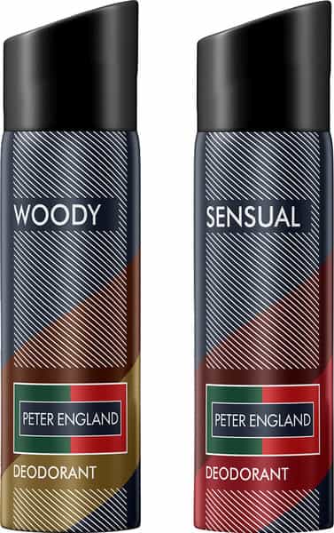 Peter England Fresh Fragrance Woody & Sensual Deodorant (Pack Of 2) - 300 Ml