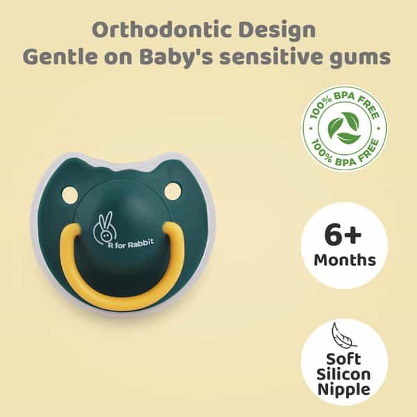 R For Rabbit Tusky Pacifier-L Green