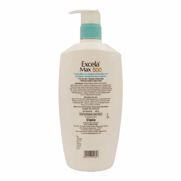 Excela Max 500 Bottle Of 500Gm Moisturiser Lotion