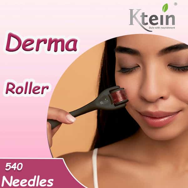 Ktein Derma Roller 0.5Mm With 540 Titanium Needles For Hair Growth And Skin Renewal