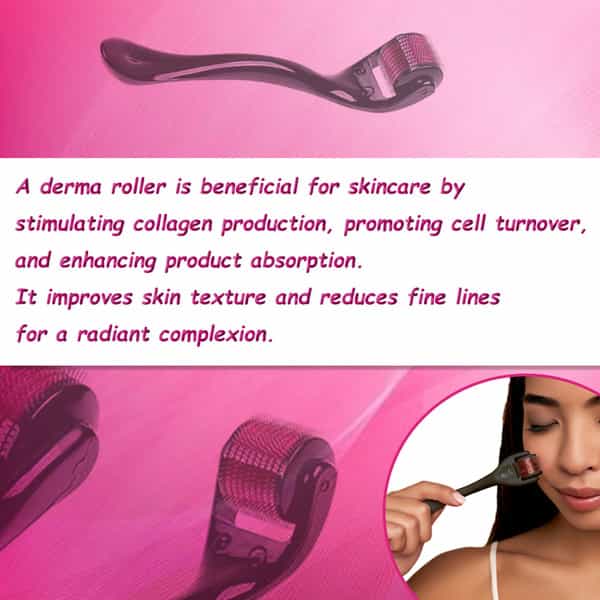 Ktein Derma Roller 0.5Mm With 540 Titanium Needles For Hair Growth And Skin Renewal