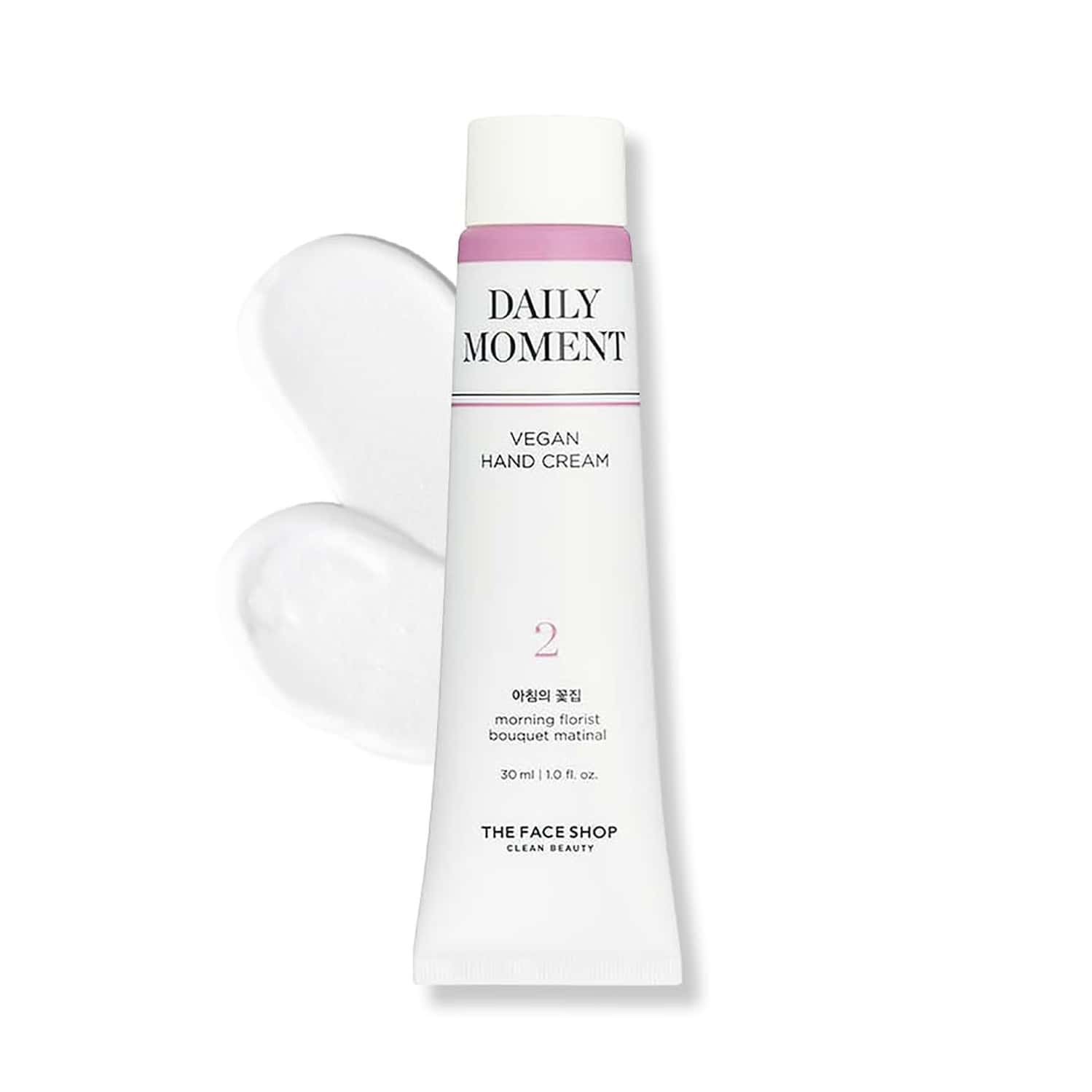 The Face Shop Non-greasy Korean Vegan Hand Cream - Morning Florist With Hyaluronic Acid - 30ml