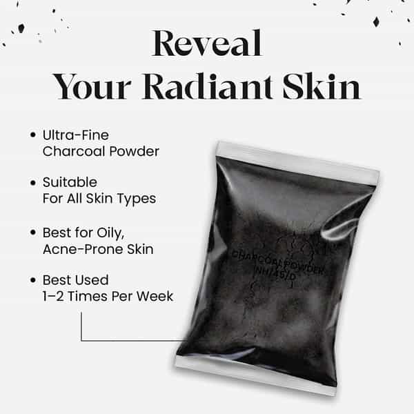 Raw Tatva Activated Bamboo Charcoal Powder | Deep Detox & Pore Cleansing | All Skin Types | 100G