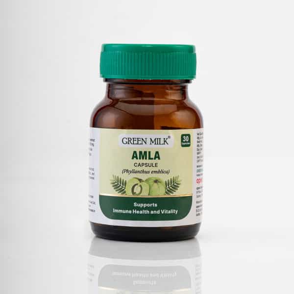 Green Milk Concepts Green Milk Amla | Supports Immunity | Digestion & Vitality | 30 Capsules