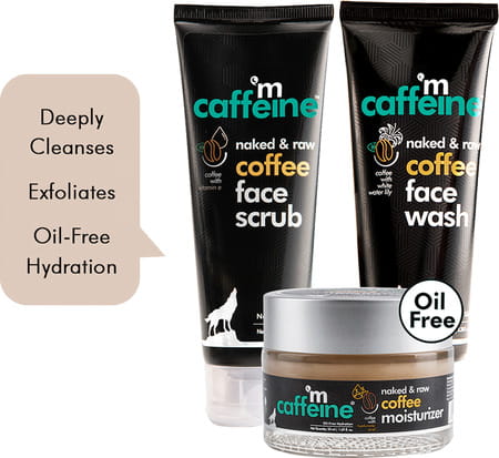 Mcaffeine Coffee C-E-M Routine With Face Wash Face Scrub & Oil-Free Moisturizer