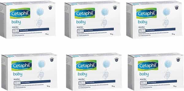 Cetaphil Baby Mild Bar For Face And Body-Pack Of 6 75G*6