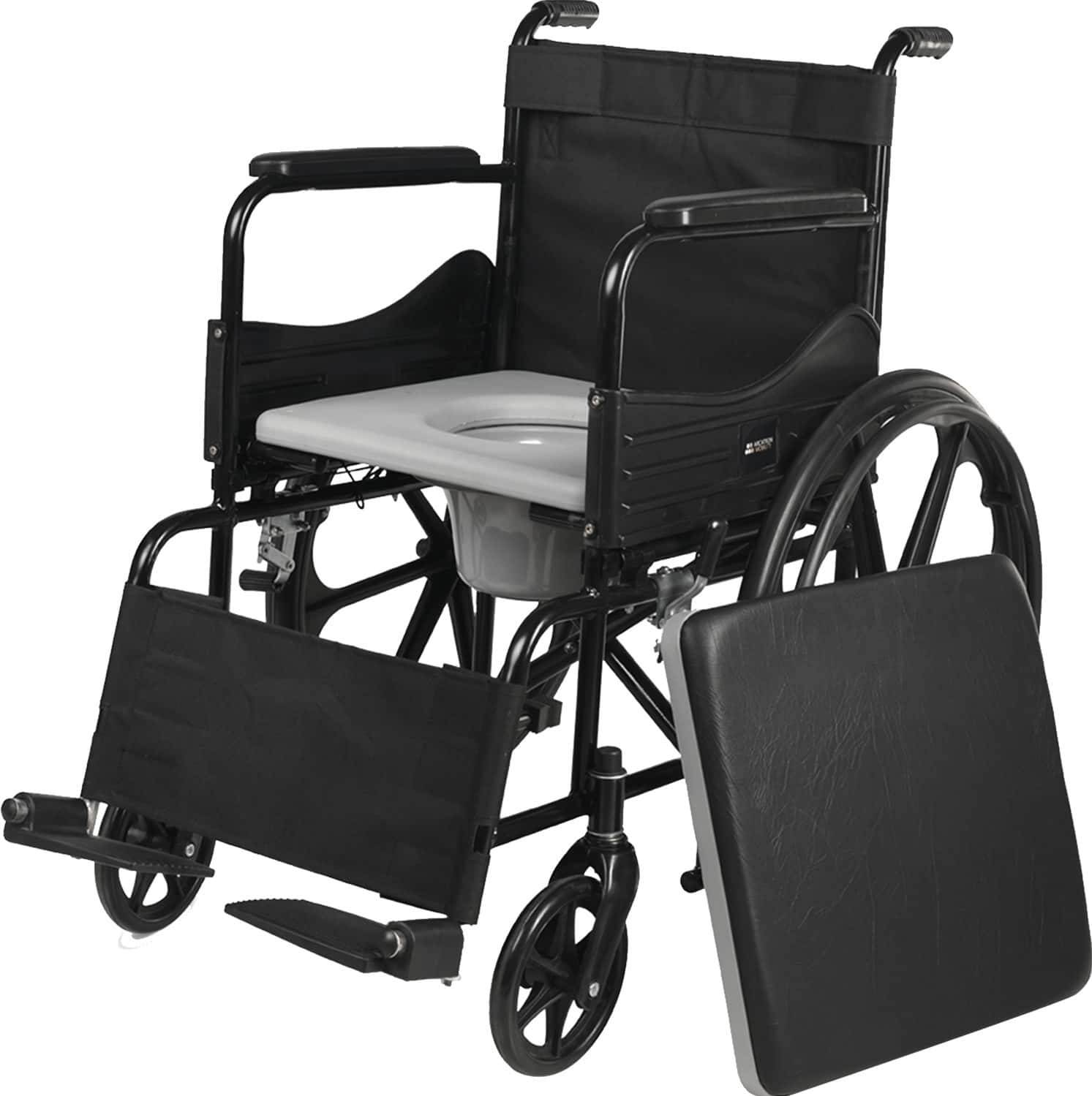 Arcatron Mobility 2in1 Foldable Wheelchair For Regular & Commode Use|Sturdy X-Frame, Rear Mag Wheels