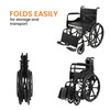 Arcatron Mobility 2In1 Foldable Wheelchair For Regular & Commode Use|Sturdy X-Frame, Rear Mag Wheels