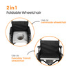 Arcatron Mobility 2In1 Foldable Wheelchair For Regular & Commode Use|Sturdy X-Frame, Rear Mag Wheels