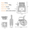 Arcatron Mobility 2In1 Foldable Wheelchair For Regular & Commode Use|Sturdy X-Frame, Rear Mag Wheels