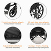 Arcatron Mobility 2In1 Foldable Wheelchair For Regular & Commode Use|Sturdy X-Frame, Rear Mag Wheels