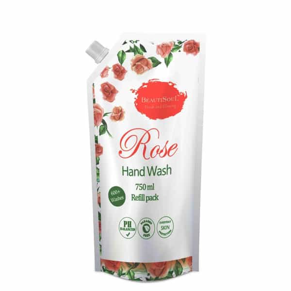 Beautisoul Rose Handwash 750 Ml Refill Pack With Pure Rose & Glycerin|Ph Balanced|Made In India