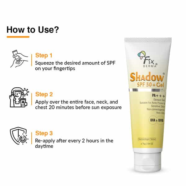 Fixderma Shadow Spf 50+ Gel 75Gm