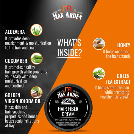 Man Arden Hair Fiber Cream Professional Styling For Hair Volume For Thin Hair -Control 50gm