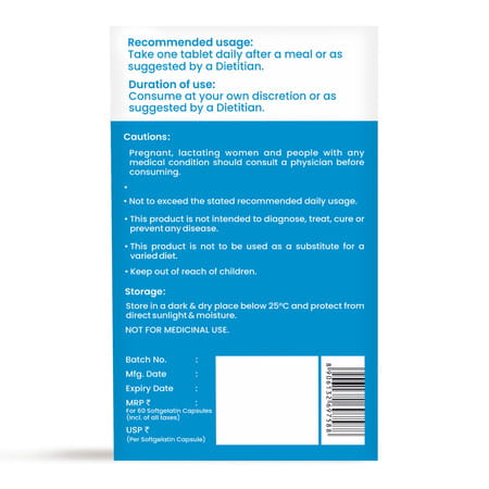 Dr. Morepen Omega 3 Deep Sea Fish Oil With 300 Mg Dha | & Vitamin A | D3 | E & K27|60 Softgel