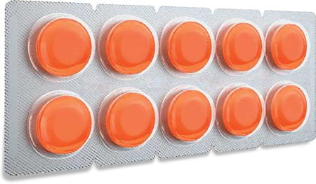 Liveasy Sore Throat & Cough Lozenges - Strip Of 10 - Orange Flavour