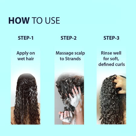 Dermistry Curly Hair Shampoo With Hyaluronic Acid Keratin For Frizz Control Curl Defining - 200ml