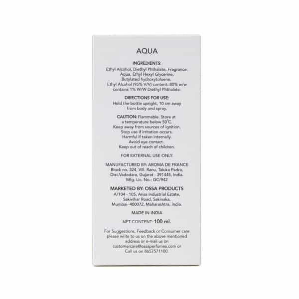 Ossa Magnet Aqua Eau De Parfum | Bergamot | Patchouli | Cedarwood | Sandalwood | Musk | Unisex 100Ml