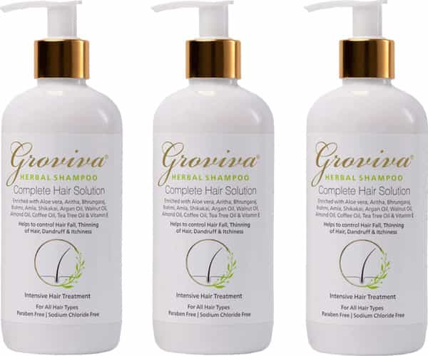 Groviva Herbal Shampoo 300 Ml (Pack Of 3)