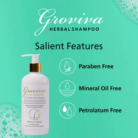 Groviva Herbal Shampoo 300 Ml (Pack Of 3)