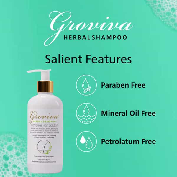Groviva Herbal Shampoo 300 Ml (Pack Of 3)