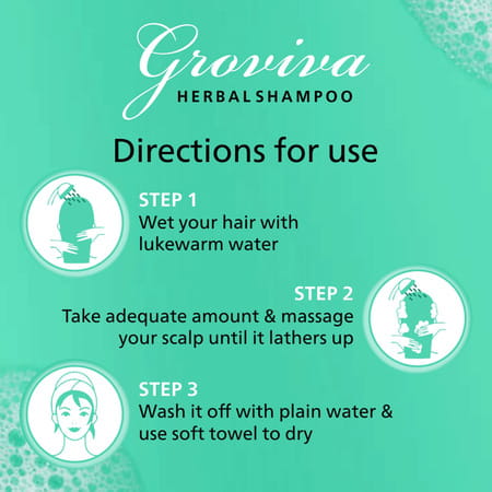 Groviva Herbal Shampoo 300 Ml (Pack Of 3)