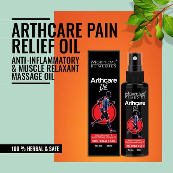Morpheme Remedies Arthcare Pain Relief Oil For Body | Back | Legs | Knee | 120 Ml