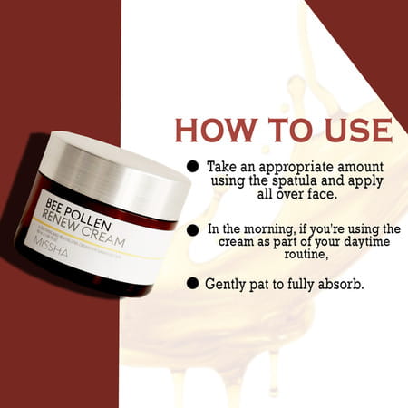 Missha Bee Pollen Renew Cream - Korean Skincare - For Moisturisation - Hydration - 50Ml