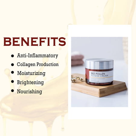 Missha Bee Pollen Renew Cream - Korean Skincare - For Moisturisation - Hydration - 50Ml