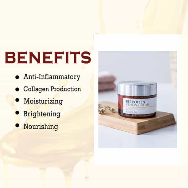 Missha Bee Pollen Renew Cream - Korean Skincare - For Moisturisation - Hydration - 50Ml