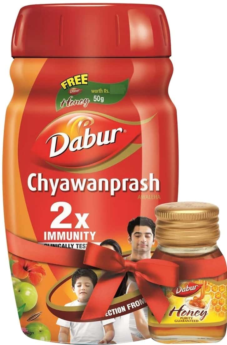Dabur Chyawanprash Health Food Bottle Of 1000 G With Dabur Honey - 50 G Free