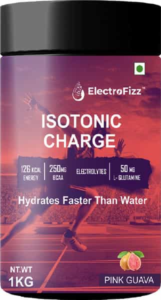Electrofizz Isotonic Energy Powder For Endurance Sports & Fitness Activities 1 Kg Jar - Pink Guava