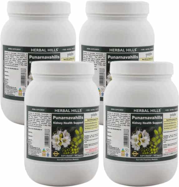 Herbal Hills Punarnavahills - Value Pack 700 Capsule Pack Of 4