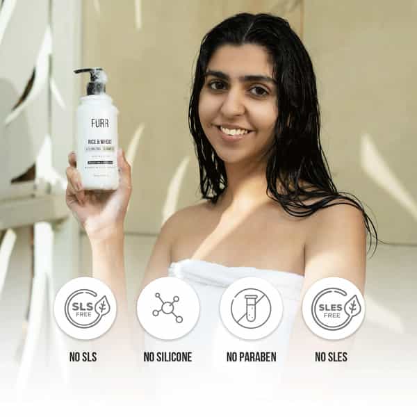 Furr Rice And Wheat Volumizing Shampoo - 300Ml Volumizes Hair For Fla