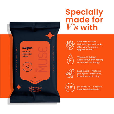 Mymuse Swipe For Women (40 Wipes) Pack Of 4 V'S