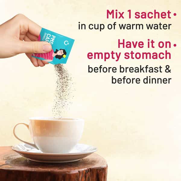 Gynovedapmscare Granules For Relief Fromcramps Mood Swings Headache Period Pain | 60 Sachet