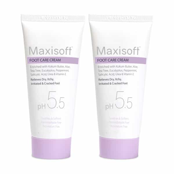Maxisoft Foot Care Cream | Relieves Dry | Itchy Irritated & Cracked Foot | Tube | 60 Gm | Pack Of 2