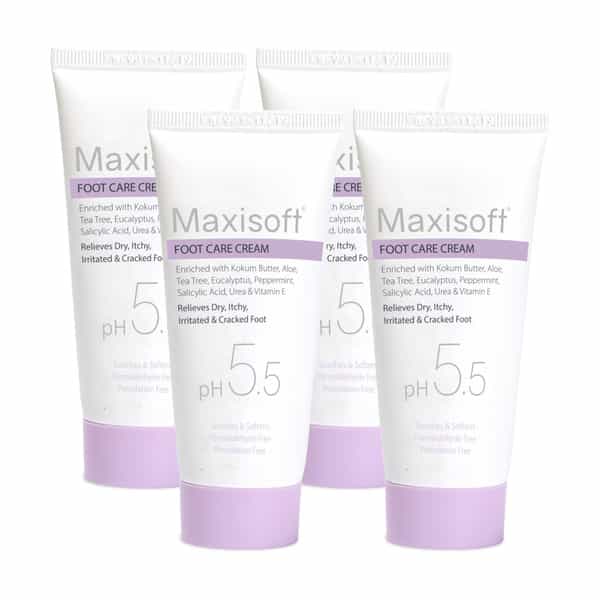 Maxisoft Foot Care Cream | Relieves Dry | Itchy Irritated & Cracked Foot | Tube | 60 Gm | Pack Of 2