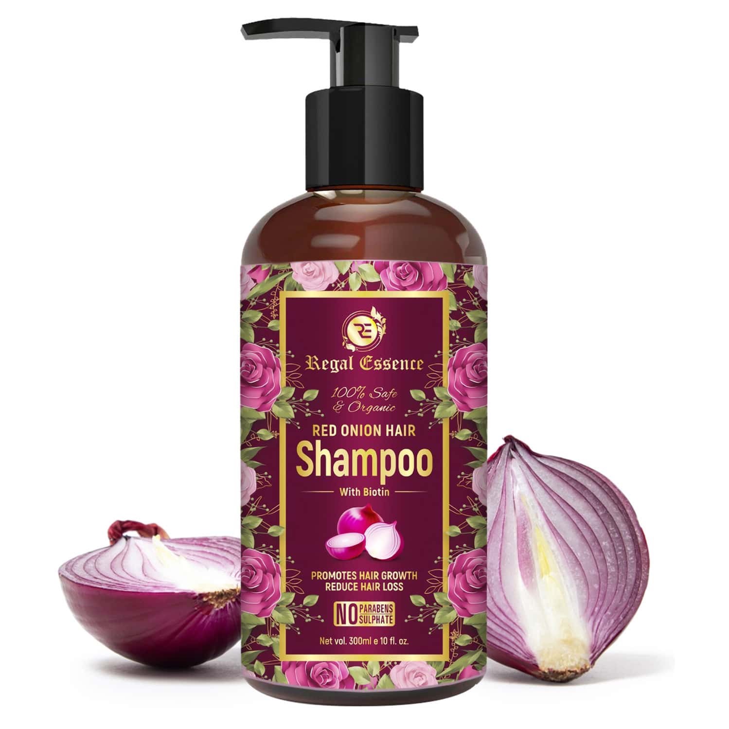 Buy REGAL ESSENCE RED ONION HAIR SHAMPOO, WITH BIOTIN & OILS, 300ML