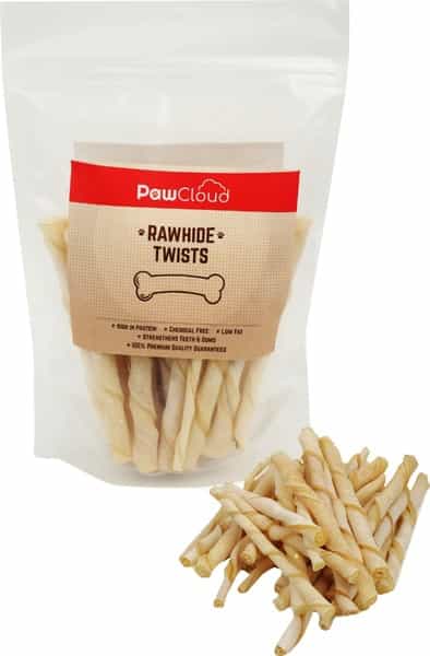 Pawcloud Rawhide Twists Spiral Dog Treat 250 Gm