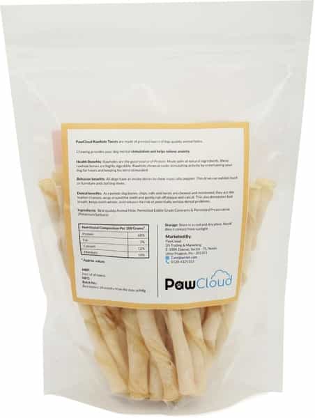 Pawcloud Rawhide Twists Spiral Dog Treat 250 Gm