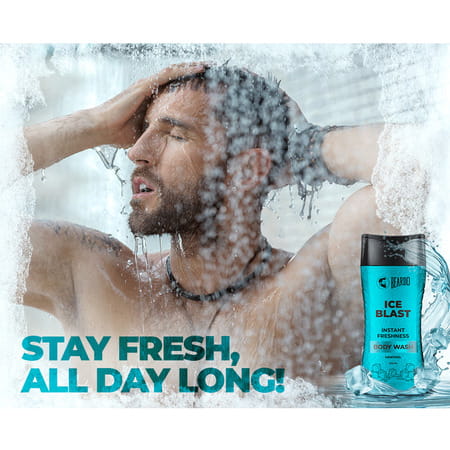 Beardo Ice Blast Body Wash For Men 200ml | For Instant Freshness | Deep Cleansing