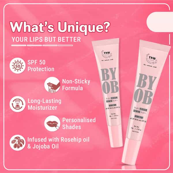 Tnw The Natural Wash Ph Lip Balm With Spf 50 | Hydrated | Plump Lips & Sun Protection 10 Gm