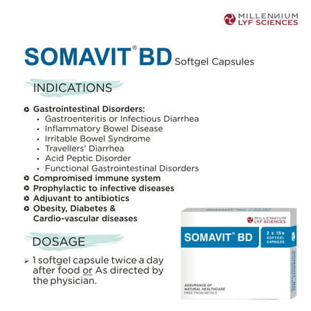 Somavit Bd Strip Of 15 Softgel Capsules (Pack Of 2)