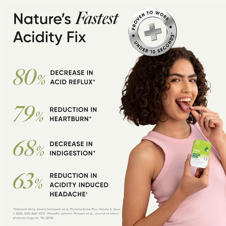 Wellbeing Nutrition Melts Acidity Relief | 30 Oral Strips