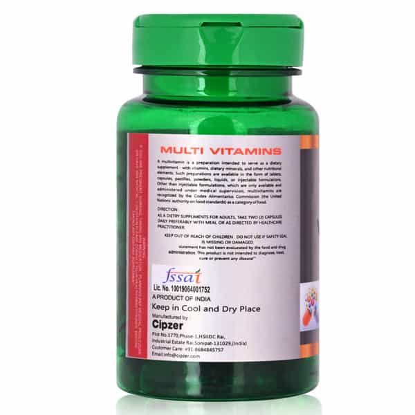 Cipzer Multivitamin 30 Capsules | Supports Immunity| Energy & Overall Wellness