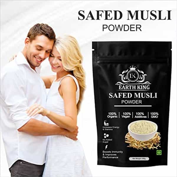 Earth King Safed Musli Powder (Chlorophytum Borivilianum) For Men & Women 100Gm